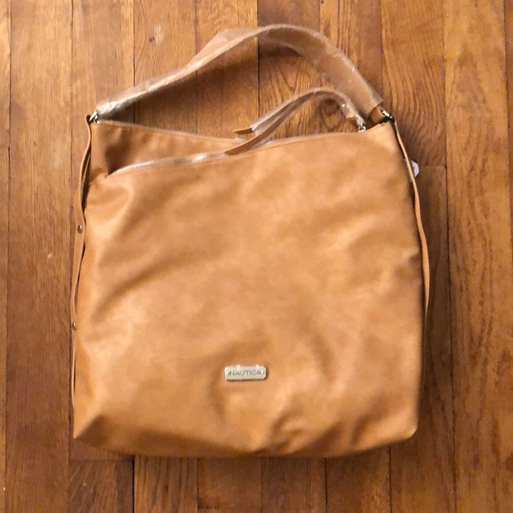 Large camel colored Nautica Hobo purse